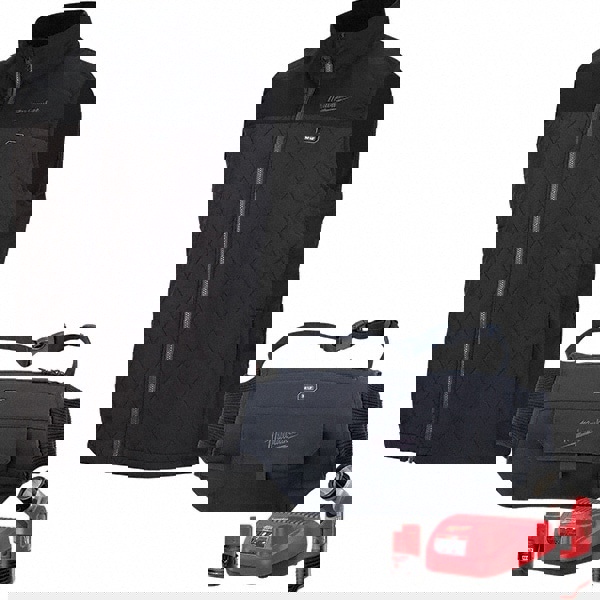 Heated Vest: Size X-Large, Black, Polyester